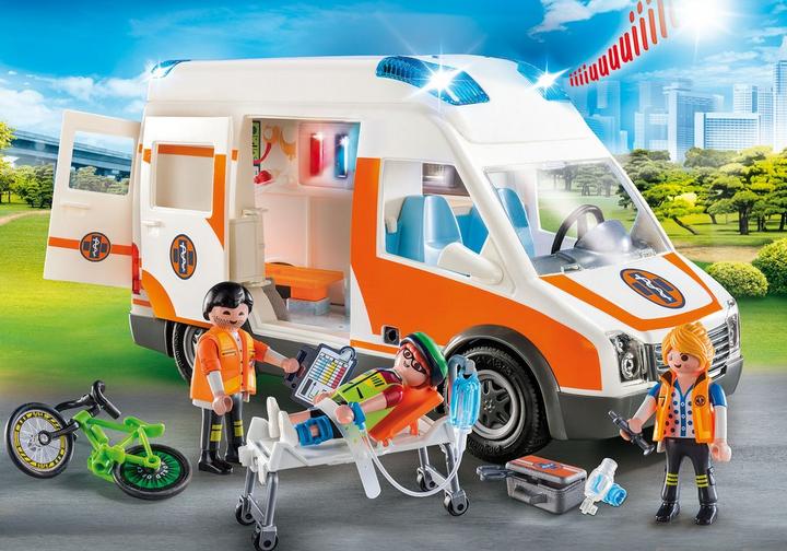 Ambulance with Flashing Lights