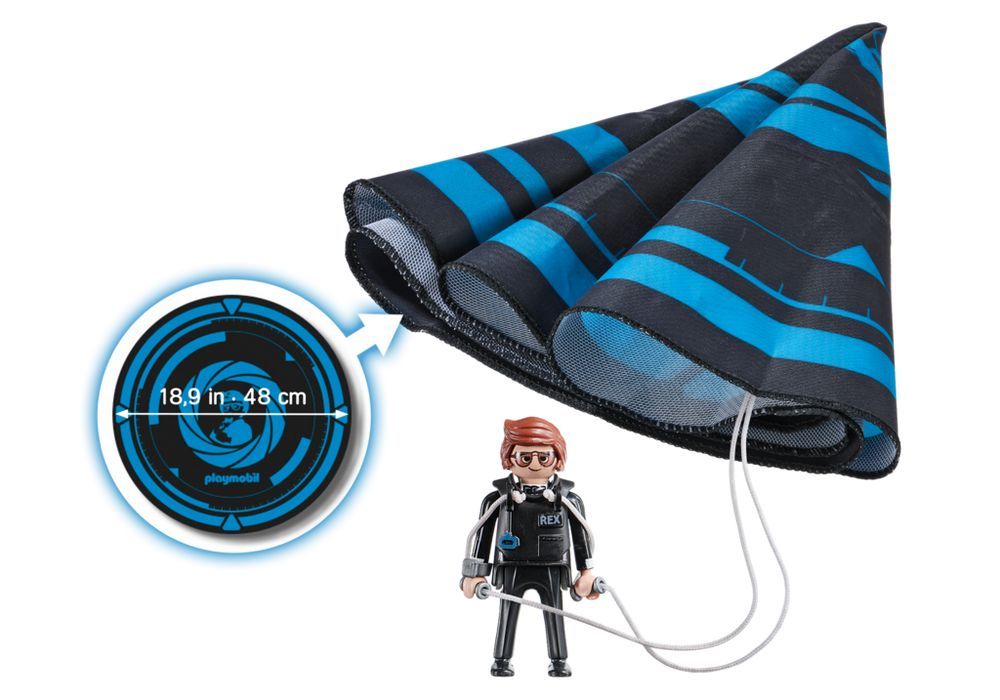 PLAYMOBIL:THE MOVIE Rex Dasher with Parachute – box_back