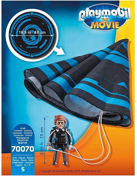 PLAYMOBIL:THE MOVIE Rex Dasher with Parachute – extra