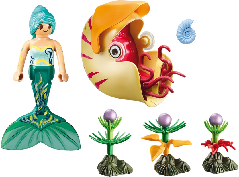 Mermaid with Sea Snail Gondola – box_back