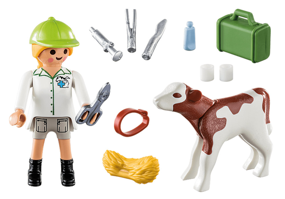 Vet with calf – box_back