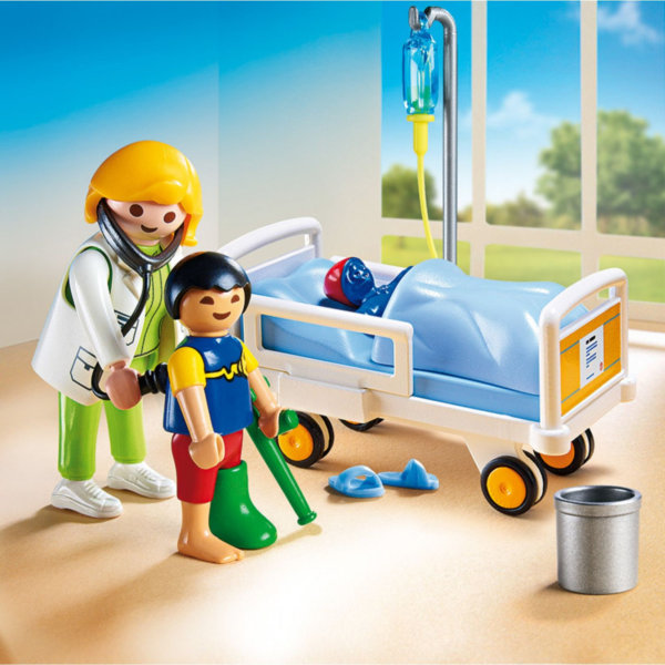 Ärztin am Kinderkrankenbett (also see 6661 for equivalent)