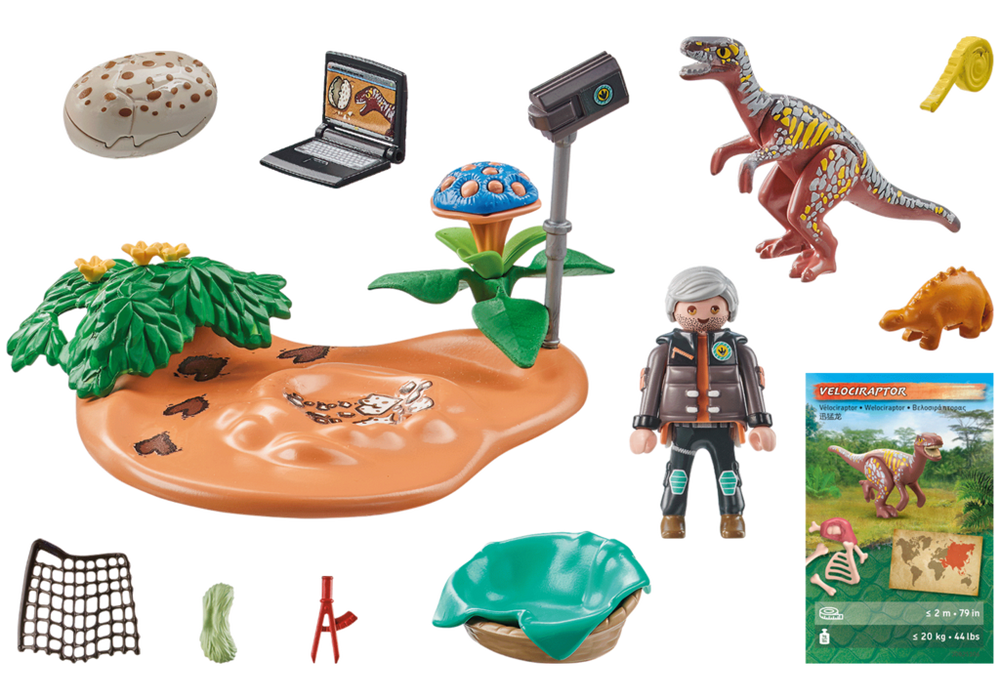 Stegosaurus nest with egg thief – box_back